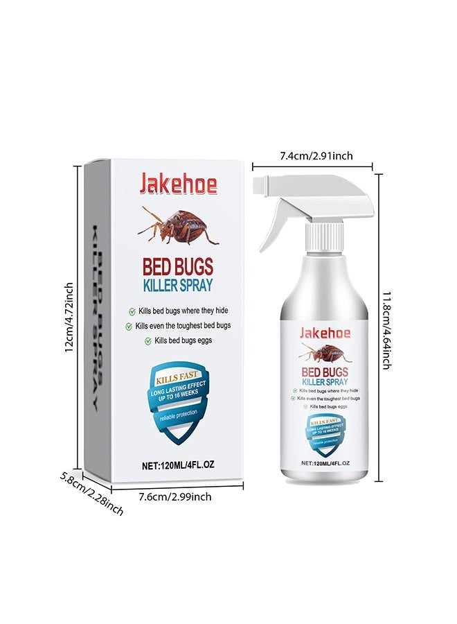 Jakehoe رشاش قاتل بق الفراش بسعة 120 مل، رشاش قاتل للصراصير والذباب، مكونات نباتية تقتل الحشرات والفراشات مباشرة، غير دهني، طارد للبراغيث والعث وحشرات الفراش داخل المنزل، لا يترك بقع، برائحة منعشة - Image 2